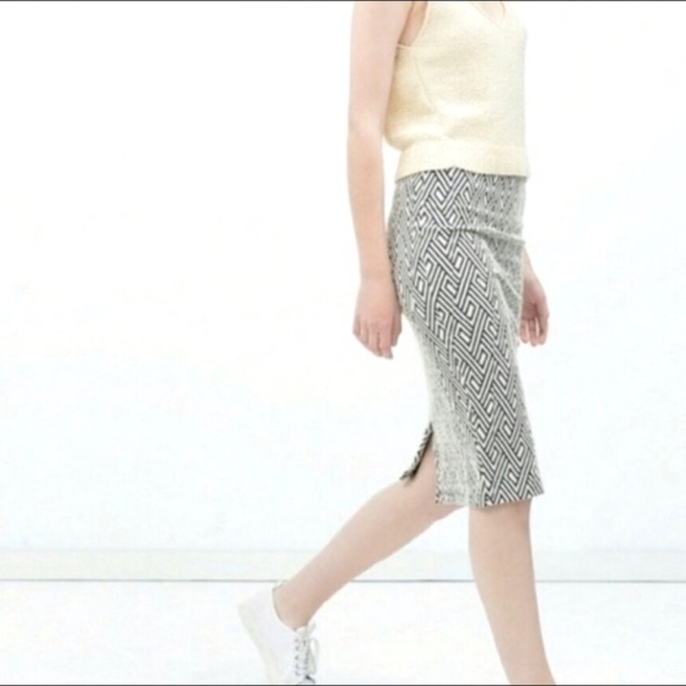 Zara Knit Aztec Pencil Skirt